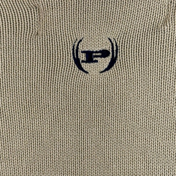 Vintage Men's Phat Farm Logo Sweater Size XL-Y2K 90's hip hop Streetwear Beige - Picture 4 of 13
